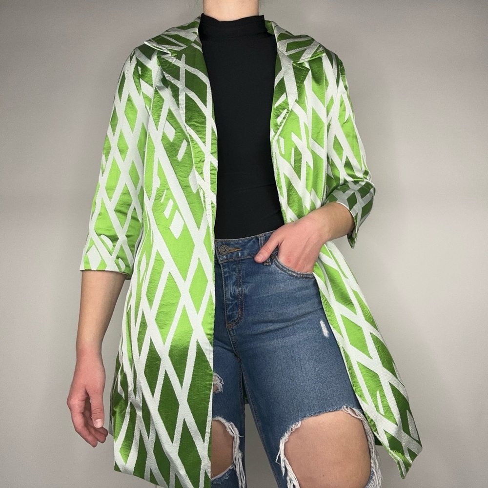 Y2k lime green jacket